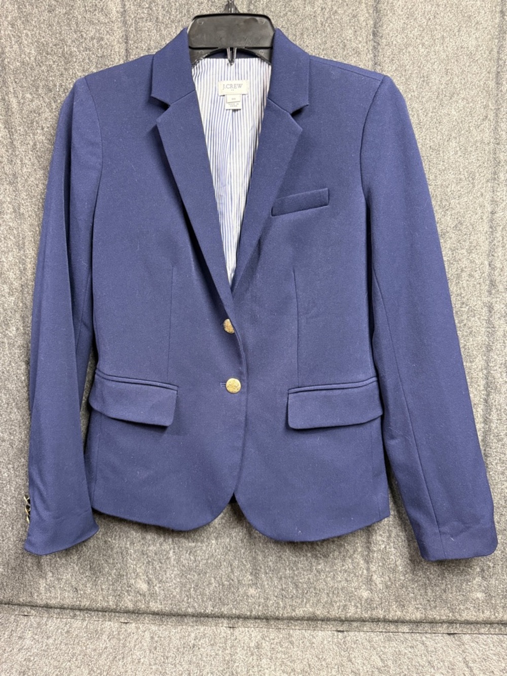 J. Crew Royal Blue Women's Blazer with Gold Buttons